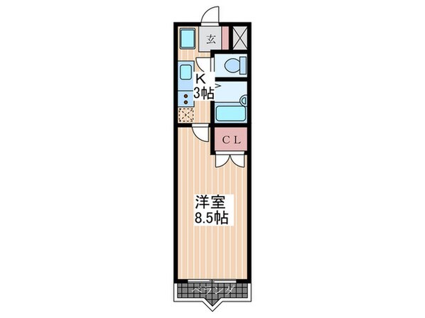 コンフォート祇園の物件間取画像